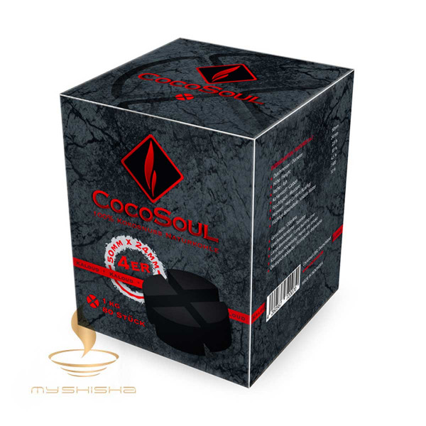 COCOSOUL Shisha Kohle 1KG 4er Kaloud HMD