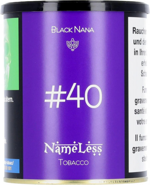 NAMELESS TOBACCO #40 Black Nana 1kg Dunkle Traube-Copy