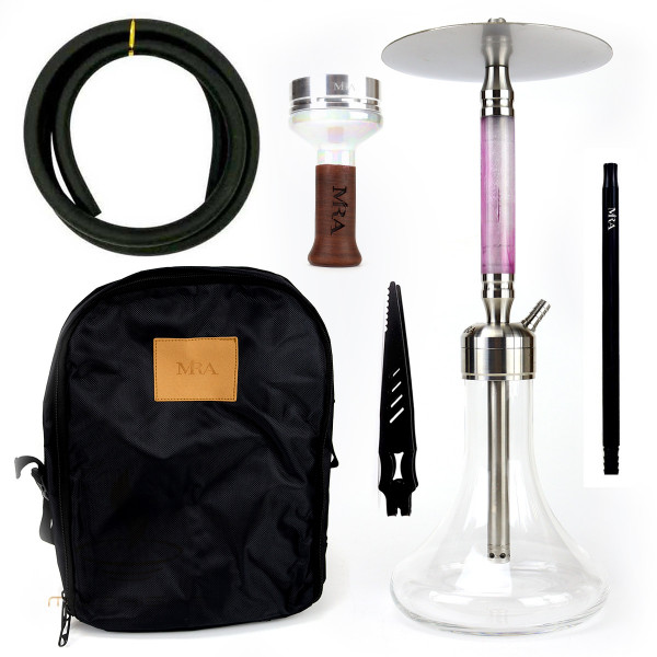 MIRA EPO-I Epoxid Pink Edelstahl Shisha inkl Tasche