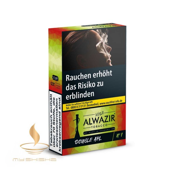 ALWAZIR TOBACCO No. 1 Double Apl 20g Doppelapfel