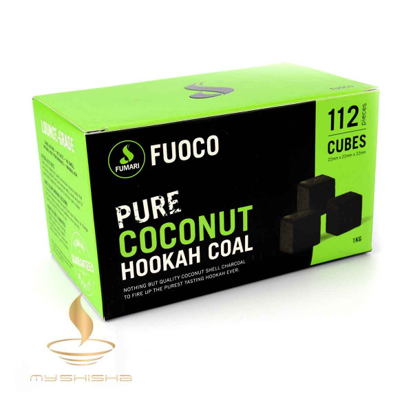 Fuoco Fumari Shisha Kohle 1KG 22 mm 112 Stk