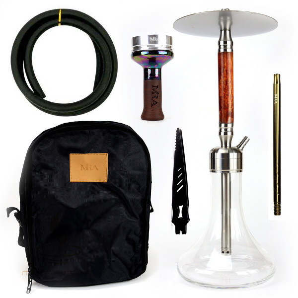 MIRA EPO-I Epoxid Braun Edelstahl Shisha inkl Tasche